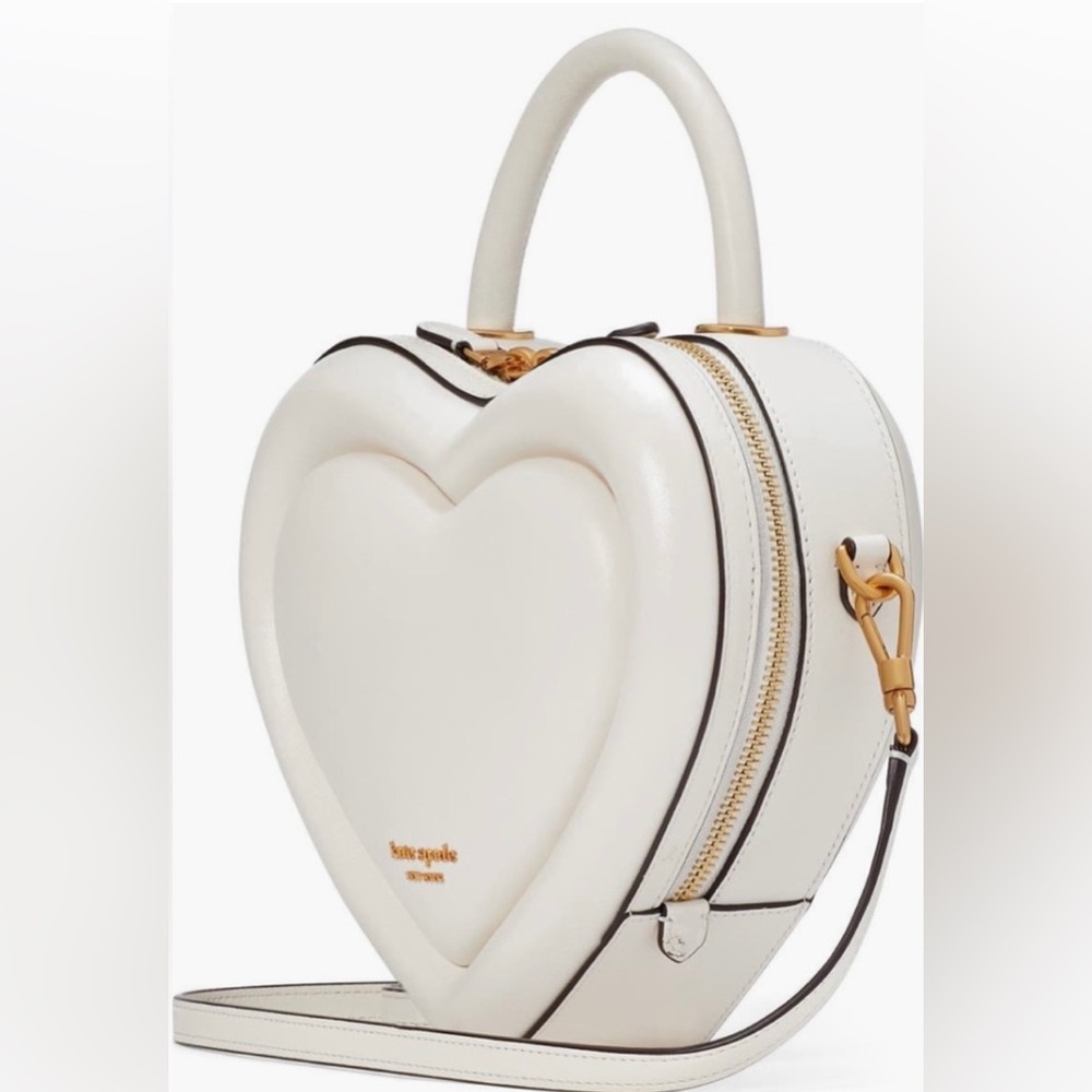 NWT Kate Spade Pitter Patter Smooth 3D Leather Heart Purse - Picture 3 of 8